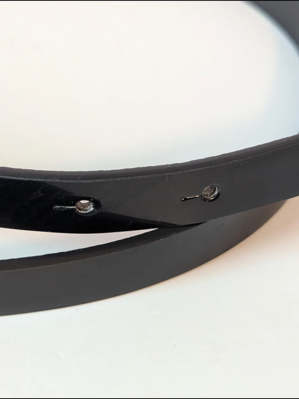 Patent Leather Black Bow Accent Women's Belt Size 18